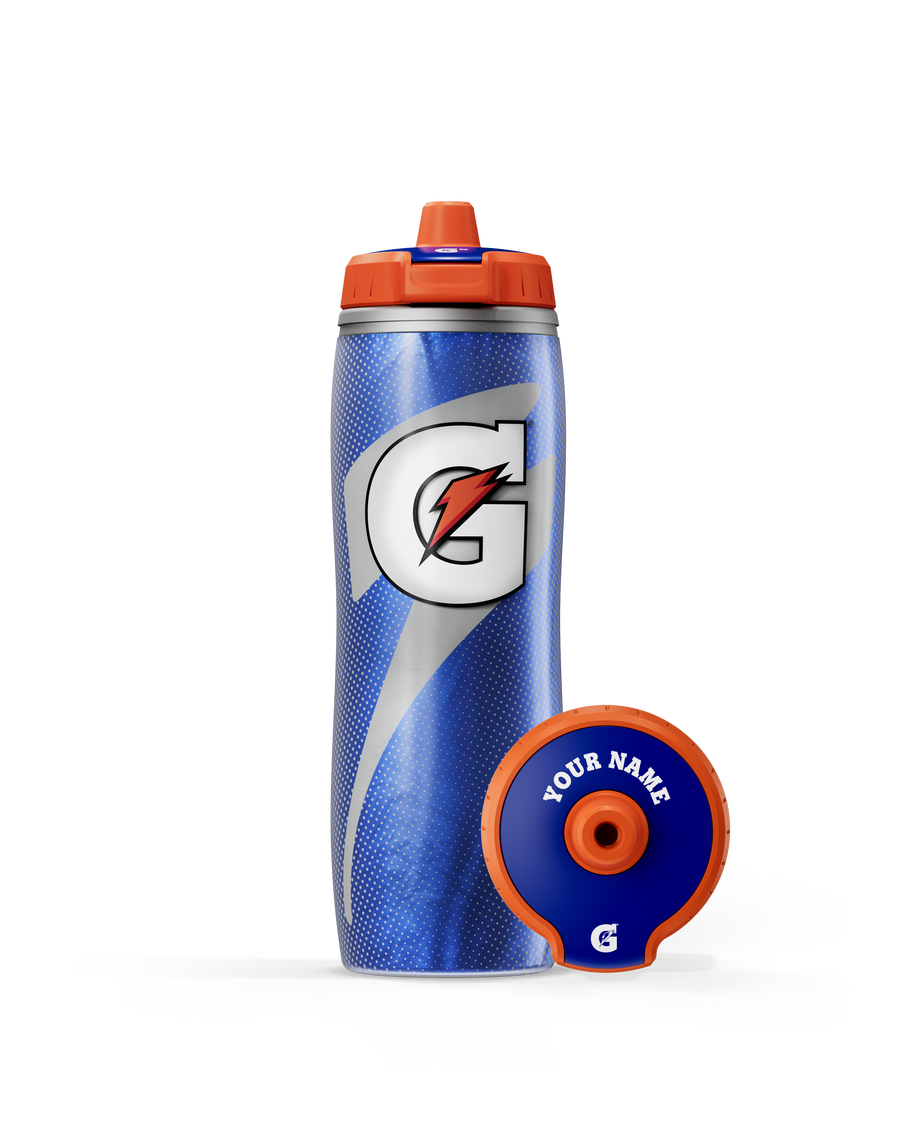 Blue Insulated Squeeze Personalized Water Bottle B5
